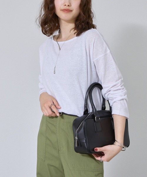 COLONY 2139(コロニートゥーワンスリーナイン)の「スラブシアー天竺長袖プルオーバー(Tシャツ/カットソー・レディース・ピンク/ライトグレー/ホワイト/サックスブルー/ブラック・FREE)」の19枚目の写真