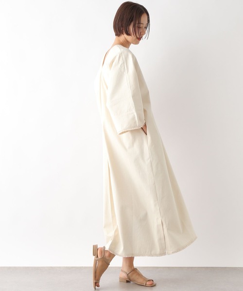 LEPSIM（レプシィム）の「フリンジカフタンワンピース　290186（ワンピース・レディース・チャコールグレー/ブルー/アイボリー・FREE）」の10枚目の写真