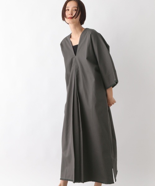 LEPSIM（レプシィム）の「フリンジカフタンワンピース　290186（ワンピース・レディース・チャコールグレー/ブルー/アイボリー・FREE）」の11枚目の写真