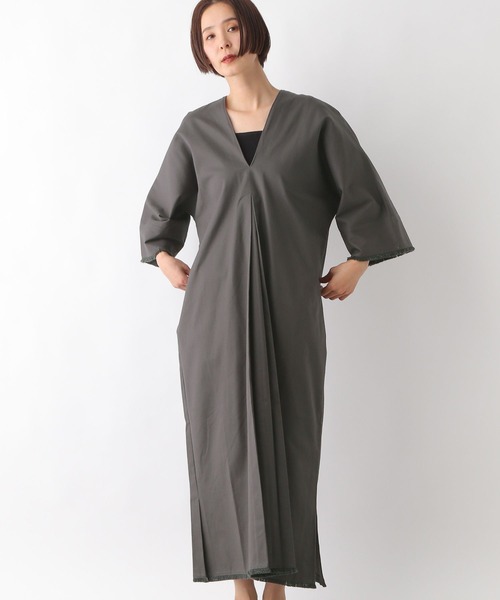 LEPSIM（レプシィム）の「フリンジカフタンワンピース　290186（ワンピース・レディース・チャコールグレー/ブルー/アイボリー・FREE）」の12枚目の写真