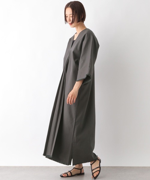 LEPSIM（レプシィム）の「フリンジカフタンワンピース　290186（ワンピース・レディース・チャコールグレー/ブルー/アイボリー・FREE）」の16枚目の写真