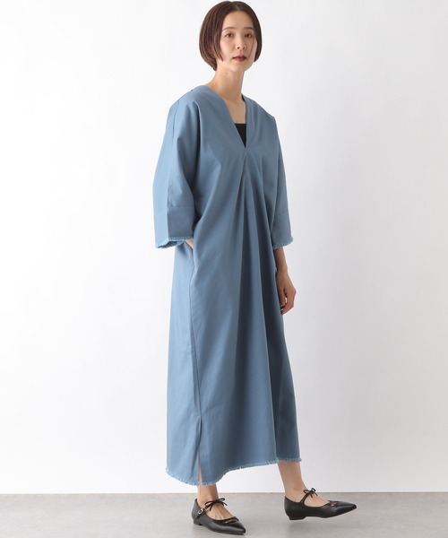 LEPSIM（レプシィム）の「フリンジカフタンワンピース　290186（ワンピース・レディース・チャコールグレー/ブルー/アイボリー・FREE）」の21枚目の写真