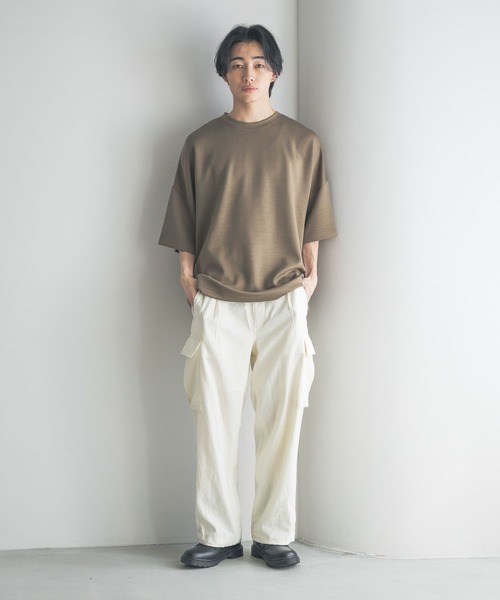 LOWRYS FARM（ローリーズファーム）の「ノルマンディリネンカーゴパンツ　 249969（カーゴパンツ・メンズ・チャコールグレー/アイボリー・MEDIUM/LARGE）」の3枚目の写真