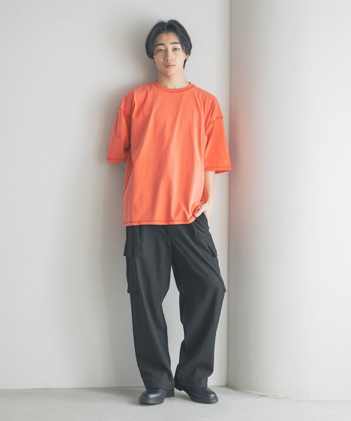 LOWRYS FARM（ローリーズファーム）の「ノルマンディリネンカーゴパンツ　 249969（カーゴパンツ・メンズ・チャコールグレー/アイボリー・MEDIUM/LARGE）」の12枚目の写真