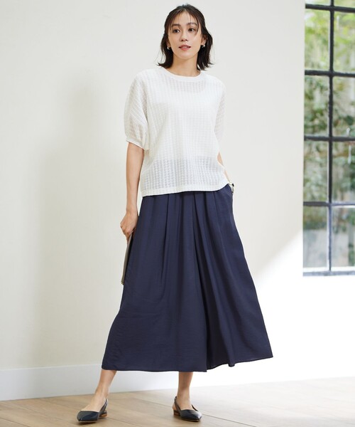 自由区(ジユウク)の「エアリーツイルキュロット パンツ(その他パンツ・レディース・ベージュ系/ダルブルー系/グレー系/ベージュ系2/ブラウン系/グリーン系/サックスブルー系/ネイビー・44/46)」の19枚目の写真
