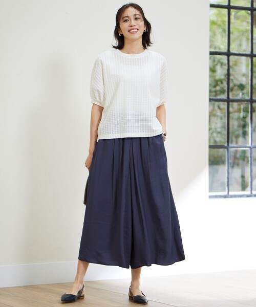 自由区(ジユウク)の「エアリーツイルキュロット パンツ(その他パンツ・レディース・ベージュ系/ダルブルー系/グレー系/ベージュ系2/ブラウン系/グリーン系/サックスブルー系/ネイビー・44/46)」の20枚目の写真