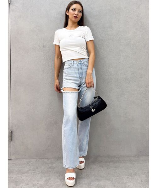 GYDA（ジェイダ）の「ラインストーンサンダル（サンダル・レディース・オフホワイト/ブラック・LARGE/MEDIUM/SMALL）」の18枚目の写真