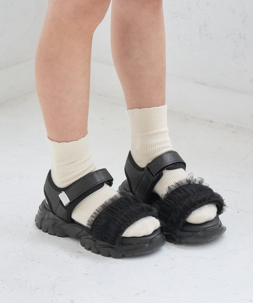 ROPE' PICNIC（ロペピクニック）の「【KIDS/キッズ】チュールサンダル（サンダル・キッズ・その他/ブラック・22/21/20）」の5枚目の写真