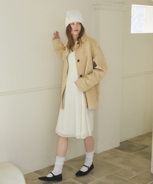 GIUNON（ジウノン）の「rose summer knit cap / ローズサマーニットキャップ（キャップ・レディース・ホワイト/ブラック・FREE）」の11枚目の写真