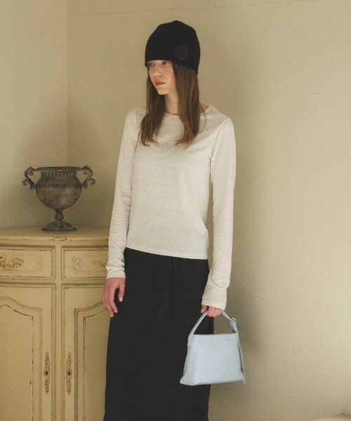 GIUNON（ジウノン）の「rose summer knit cap / ローズサマーニットキャップ（キャップ・レディース・ホワイト/ブラック・FREE）」の19枚目の写真