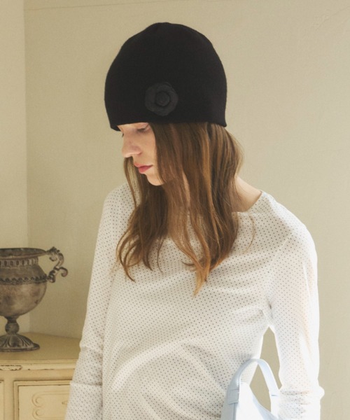 NIEEH SEA FLOWER KNIT CAP ニットキャップ FLOWER KNIT CAP - NIEEH