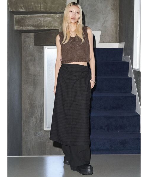 VEQUM（VEQUM）の「【VEQUM】MAXI WRAP SKIRT（その他パンツ・レディース・ブラック/ネイビー・SMALL/MEDIUM）」の8枚目の写真