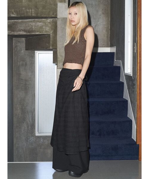 VEQUM（VEQUM）の「【VEQUM】MAXI WRAP SKIRT（その他パンツ・レディース・ブラック/ネイビー・SMALL/MEDIUM）」の9枚目の写真