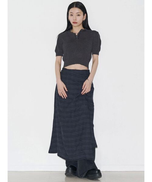 VEQUM（VEQUM）の「【VEQUM】MAXI WRAP SKIRT（その他パンツ・レディース・ブラック/ネイビー・SMALL/MEDIUM）」の19枚目の写真