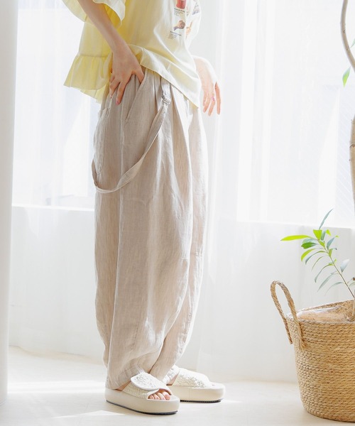 niko and...（ニコアンド）の「FINEリネンツイルパンツ（その他パンツ・レディース・ナチュラル/ブラック/ブラウン/ネイビー・MEDIUM/LARGE）」の10枚目の写真