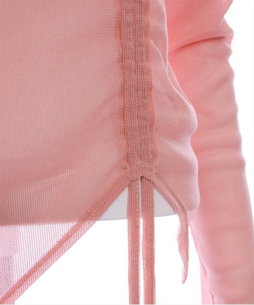 clear（クリア）の「サイドドロストワンショルシアーカットソートップス［大人 カジュアル シアートップス］≪再入荷≫（Tシャツ/カットソー・レディース・オフホワイト/ブラック/ピンク/ミント・F）」の19枚目の写真