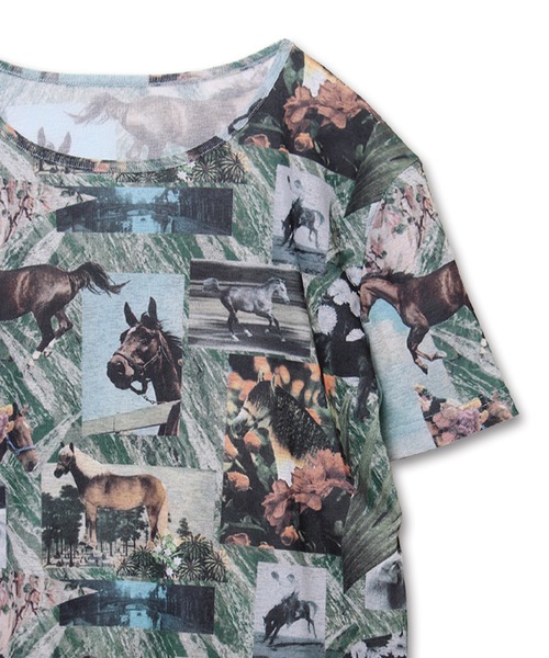 HORSE” Yumi Matsushita シアートップス半袖（Tシャツ/カットソー