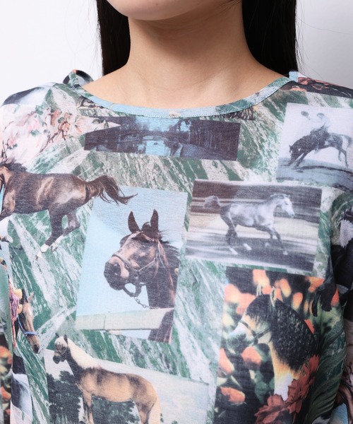 HORSE” Yumi Matsushita シアートップス半袖（Tシャツ/カットソー