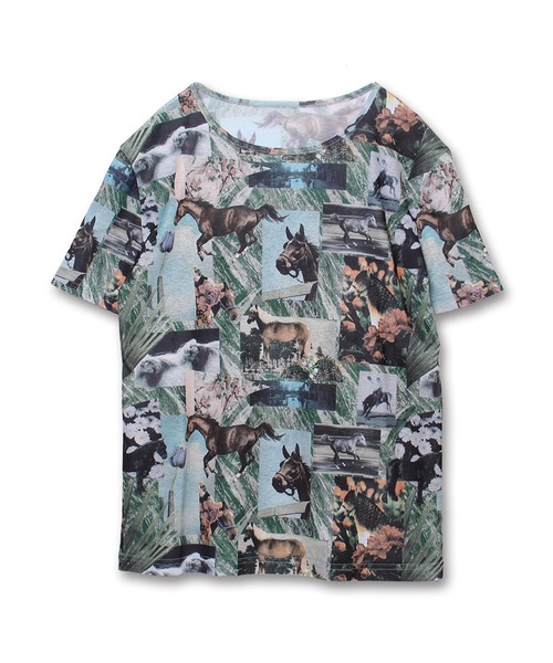 Common Noun(コモン ナウン)の「“HORSE” Yumi Matsushita シアートップス半袖(Tシャツ/カットソー・レディース・マルチ・M)」の4枚目の写真