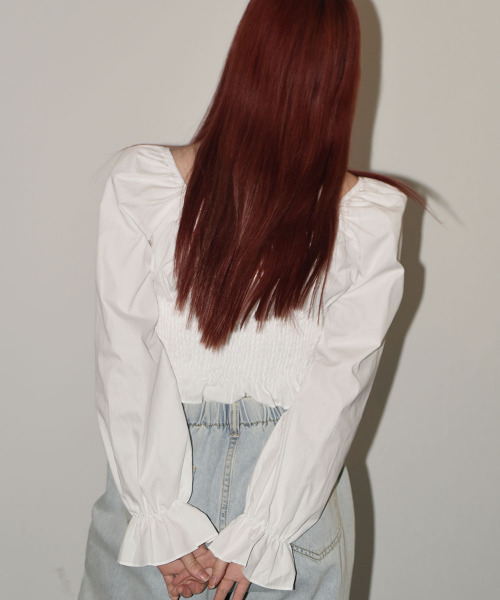 VIVID LADY(ビビッドレディー)の「Bustier Frill Blouse / ビスチェフリルブラウス(シャツ/ブラウス・レディース・ブラック/ライトブルー/ホワイト/イエロー・FREE)」の21枚目の写真
