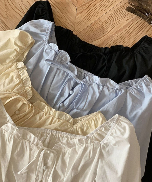 VIVID LADY(ビビッドレディー)の「Bustier Frill Blouse / ビスチェフリルブラウス(シャツ/ブラウス・レディース・ブラック/ライトブルー/ホワイト/イエロー・FREE)」の10枚目の写真