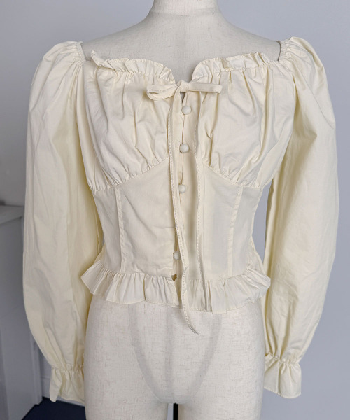 ブラウス シャツ antique lace ビスチェ レディース セール】Bustier Frill Blouse / ビスチェフリルブラウス