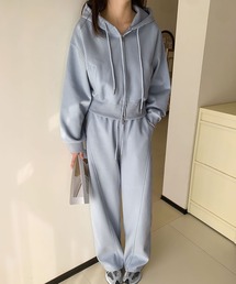 スウェットパーカー カーブパンツ セットアップ 上下セット