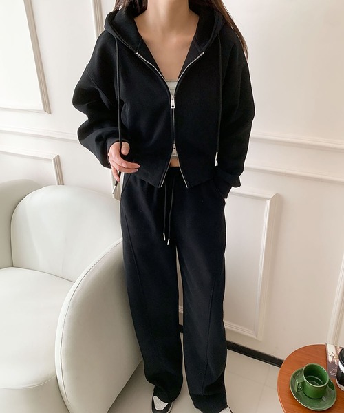 Dabuwawa::セットアップ:S/S(上/下)[RESALE] ハーフスウェットセットアップ ブラック | THE MOBSTAR JAPAN®️