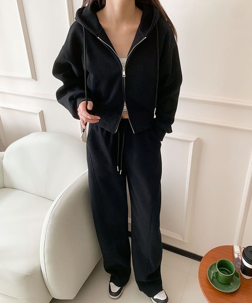 セール】スウェットパーカー カーブパンツ セットアップ 上下セット