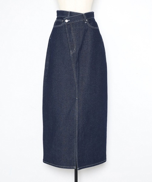 Bonjour Sagan(ボンジュールサガン)の「クロスウエストデニムスカート(デニムスカート・レディース・ライトブルー/インディゴブルー/ブルー系その他・M/MT)」の14枚目の写真