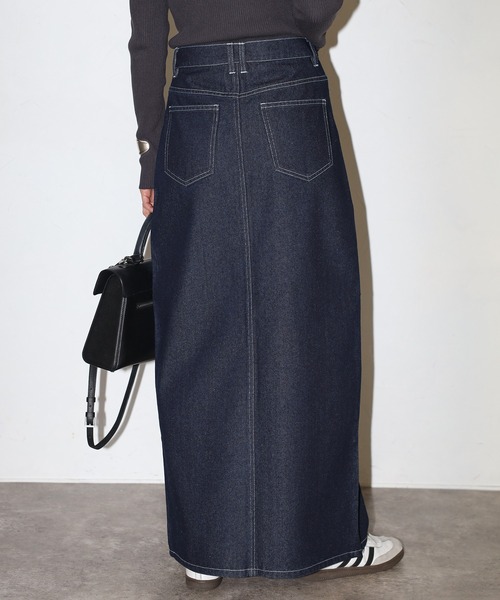 Bonjour Sagan(ボンジュールサガン)の「クロスウエストデニムスカート(デニムスカート・レディース・ライトブルー/インディゴブルー/ブルー系その他・M/MT)」の6枚目の写真