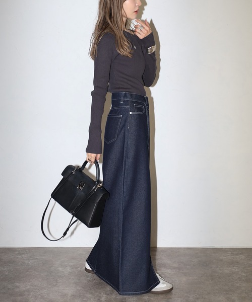 Bonjour Sagan(ボンジュールサガン)の「クロスウエストデニムスカート(デニムスカート・レディース・ライトブルー/インディゴブルー/ブルー系その他・M/MT)」の9枚目の写真