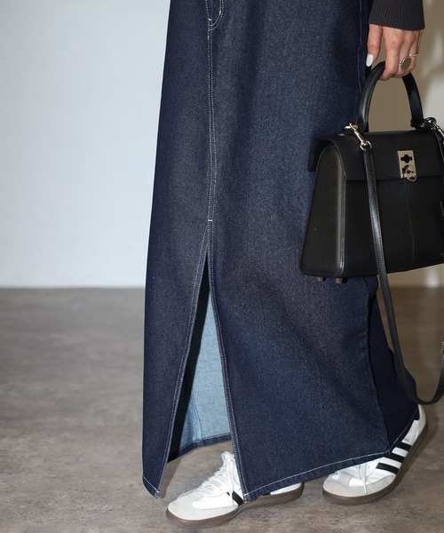 Bonjour Sagan(ボンジュールサガン)の「クロスウエストデニムスカート(デニムスカート・レディース・ライトブルー/インディゴブルー/ブルー系その他・M/MT)」の13枚目の写真