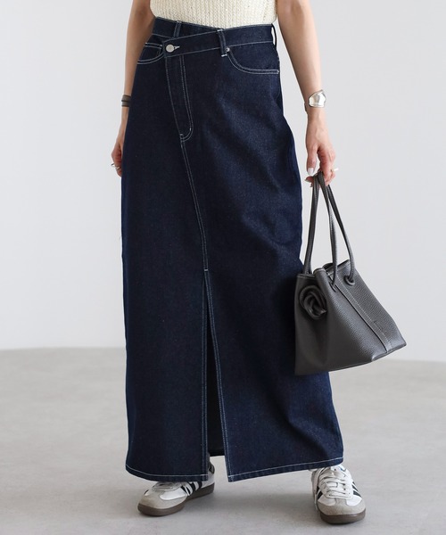 Bonjour Sagan(ボンジュールサガン)の「クロスウエストデニムスカート(デニムスカート・レディース・ライトブルー/インディゴブルー/ブルー系その他・M/MT)」の21枚目の写真