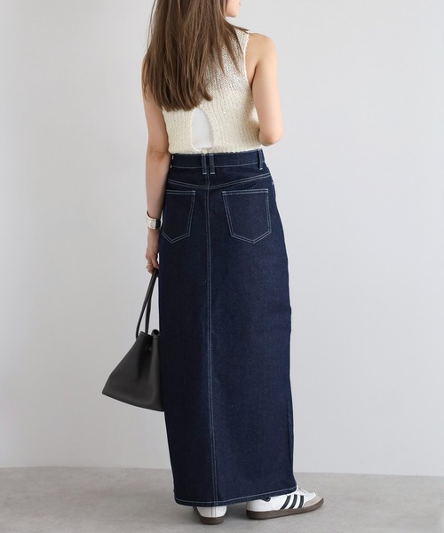 Bonjour Sagan(ボンジュールサガン)の「クロスウエストデニムスカート(デニムスカート・レディース・ライトブルー/インディゴブルー/ブルー系その他・M/MT)」の15枚目の写真
