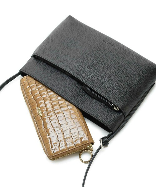 BARCOS（バルコス）の「シュリンクレザーポシェット（財布・レディース・ブラック/ボルドー・ONE SIZE）」の12枚目の写真