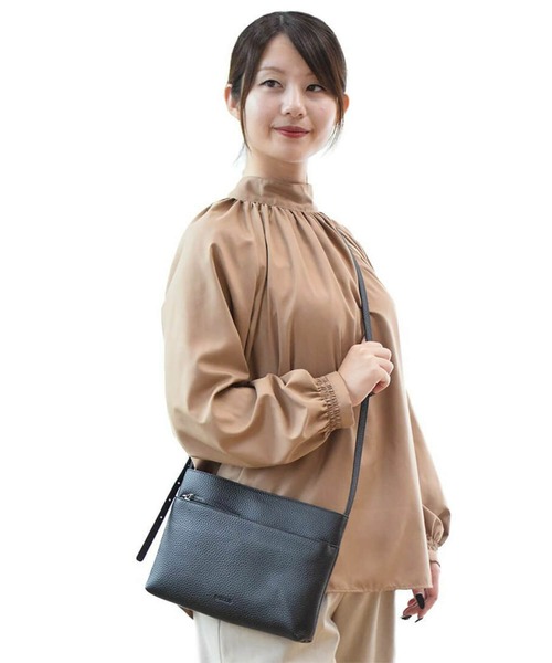 BARCOS（バルコス）の「シュリンクレザーポシェット（財布・レディース・ブラック/ボルドー・ONE SIZE）」の5枚目の写真