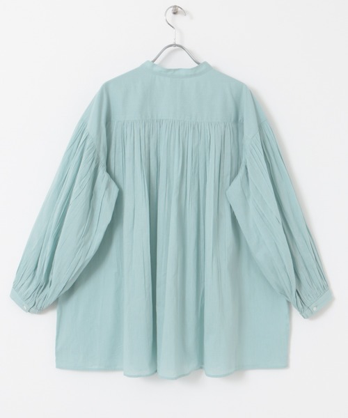 URBAN RESEARCH DOORS（アーバンリサーチドアーズ）の「コットンボイルギャザーブラウス（シャツ/ブラウス・レディース・イエロー/ネイビー/ミント/ホワイト/ピンク・MEDIUM）」の8枚目の写真