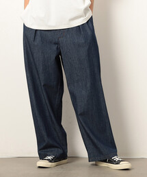 Purple&Yellow | ライトオンスデニムタックワイドパンツ(デニムパンツ)