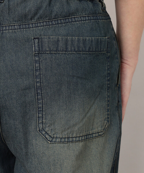 Purple&Yellow(パープルアンドイエロー)の「ライトオンスデニムタックワイドパンツ(デニムパンツ・メンズ・インディゴブルー/ワンウォッシュ・X-SMALL/LARGE/MEDIUM/SMALL)」の22枚目の写真