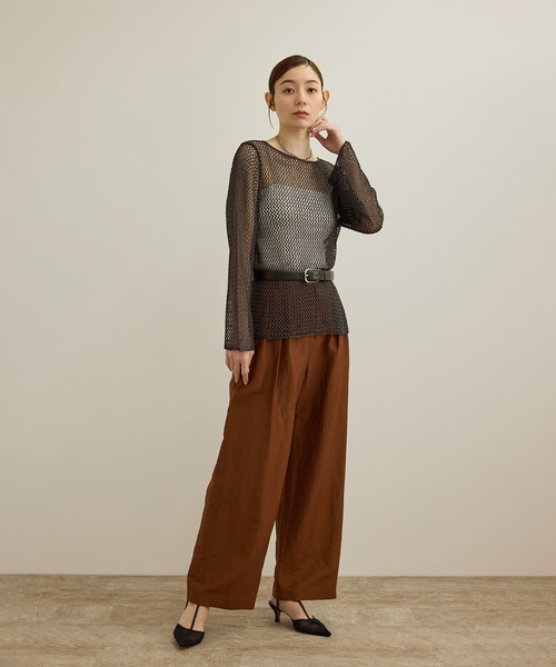 ROPE'(ロペ)の「ラメコードメッシュプルオーバー/洗える(その他トップス・レディース・シルバー/ゴールド・FREE)」の9枚目の写真