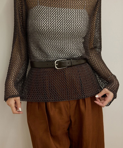 ROPE'(ロペ)の「ラメコードメッシュプルオーバー/洗える(その他トップス・レディース・シルバー/ゴールド・FREE)」の7枚目の写真