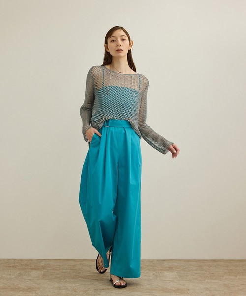 ROPE'(ロペ)の「ラメコードメッシュプルオーバー/洗える(その他トップス・レディース・シルバー/ゴールド・FREE)」の4枚目の写真