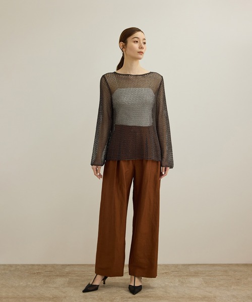 ROPE'(ロペ)の「ラメコードメッシュプルオーバー/洗える(その他トップス・レディース・シルバー/ゴールド・FREE)」の21枚目の写真