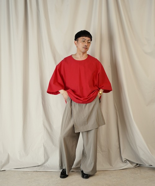 Aphlotus（アプロタス）の「アシンメトリー レイヤード デザイン ワイドパンツ（その他パンツ・メンズ・ブラック/ストーン・SMALL/MEDIUM/LARGE）」の13枚目の写真