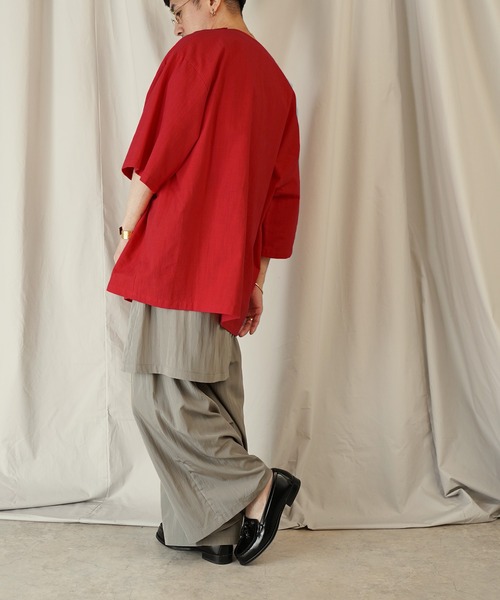 Aphlotus（アプロタス）の「アシンメトリー レイヤード デザイン ワイドパンツ（その他パンツ・メンズ・ブラック/ストーン・SMALL/MEDIUM/LARGE）」の14枚目の写真