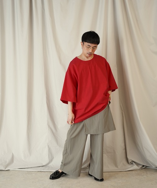 Aphlotus（アプロタス）の「アシンメトリー レイヤード デザイン ワイドパンツ（その他パンツ・メンズ・ブラック/ストーン・SMALL/MEDIUM/LARGE）」の15枚目の写真