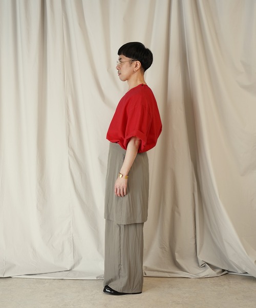 Aphlotus（アプロタス）の「アシンメトリー レイヤード デザイン ワイドパンツ（その他パンツ・メンズ・ブラック/ストーン・SMALL/MEDIUM/LARGE）」の17枚目の写真