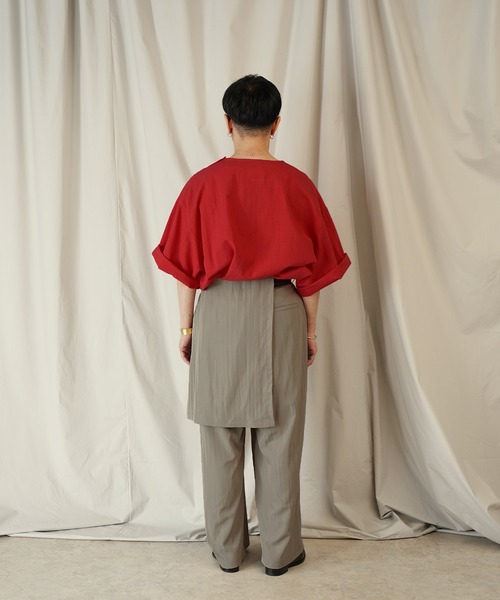 Aphlotus（アプロタス）の「アシンメトリー レイヤード デザイン ワイドパンツ（その他パンツ・メンズ・ブラック/ストーン・SMALL/MEDIUM/LARGE）」の18枚目の写真