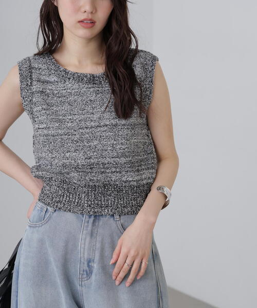 FREE'S MART（フリーズマート）の「◆前後2WAYＹショートベスト（ベスト・レディース・ホワイト/グレー/ブラック・FREE）」の3枚目の写真